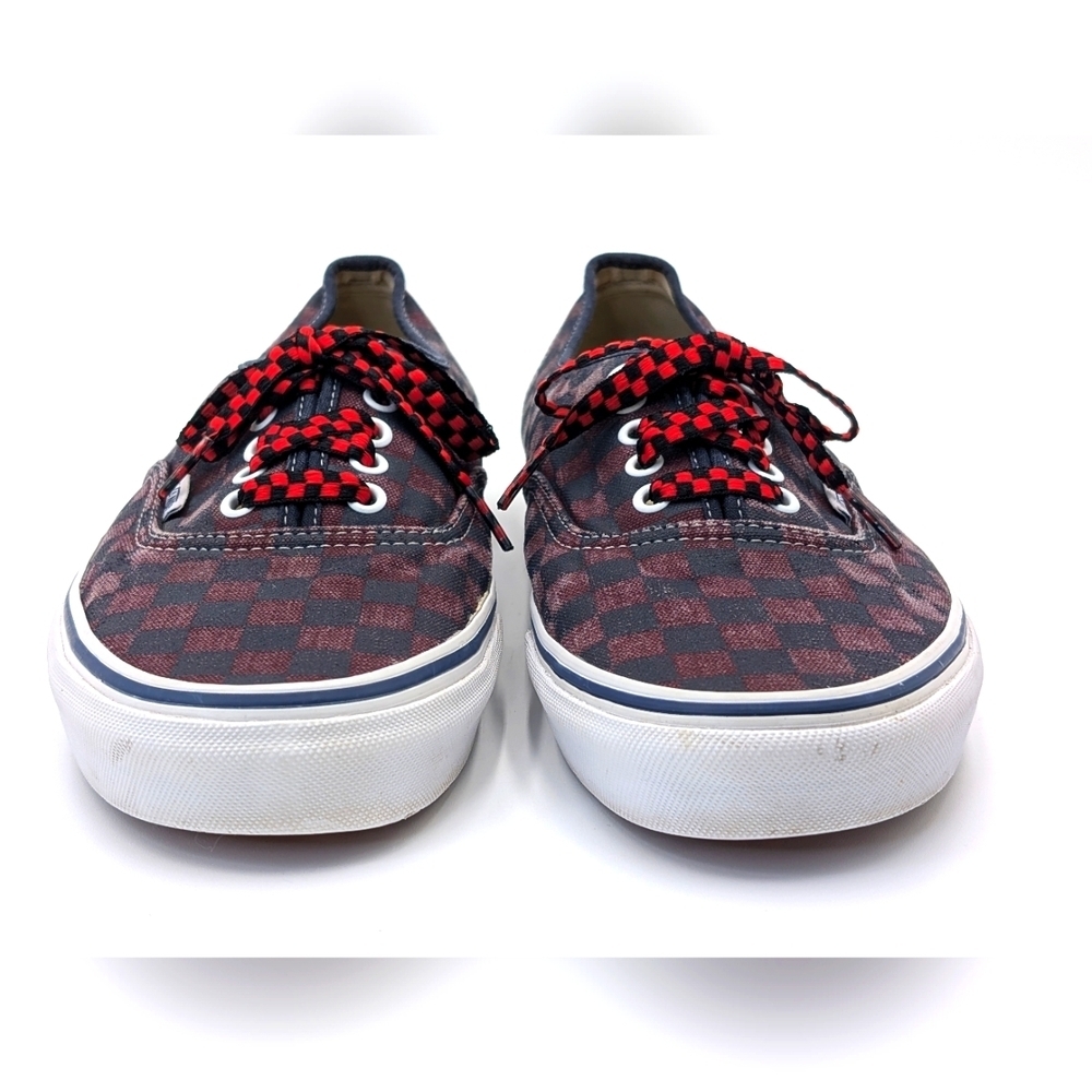 Vans Doren Red and Black Checkerboard With Checkered Shoelaces Men 10.5 Women 12 - Picture 10 of 17